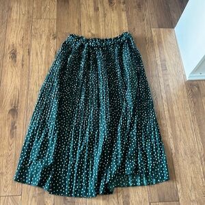 Medium green long polka dot skirt flowy Amazon